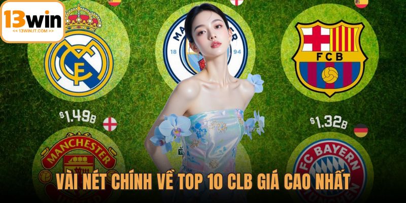Top 10 CLB giá cao nhất 
